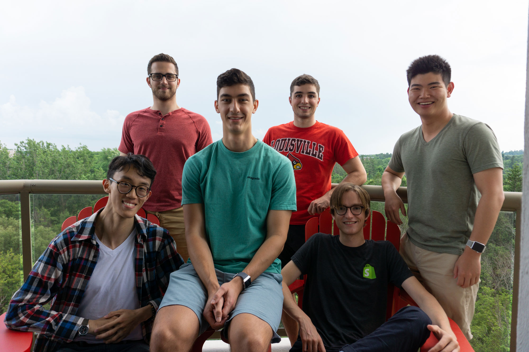 From left: Vinson Lee, Comm'20, David Tsenter, Spencer Dobrik, Matthew Mastromarco, Comm'20, Aaron Cotter,  Ryan Wang